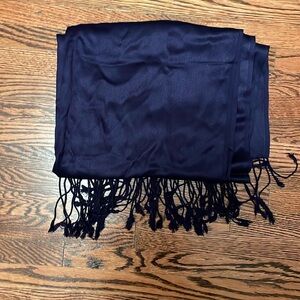 New pashmina with fringes. Dark Bluey/purple colour.